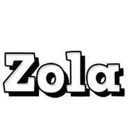 Zola snowing logo