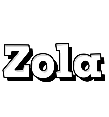 Zola snowing logo
