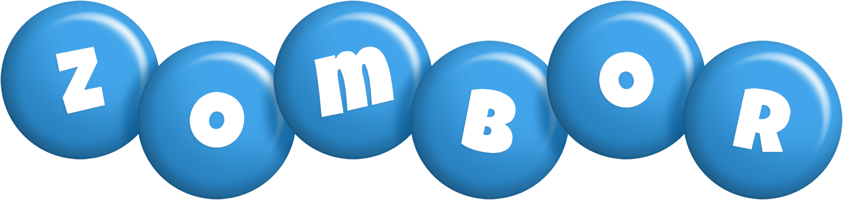 Zombor candy-blue logo