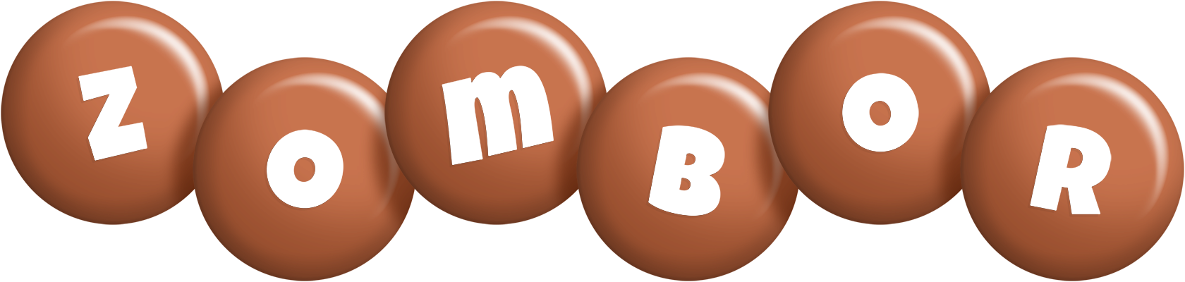 Zombor candy-brown logo