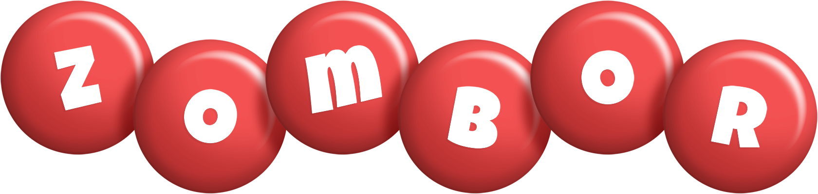 Zombor candy-red logo