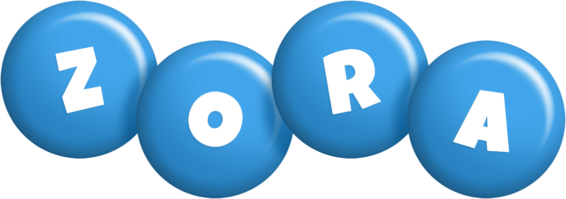 Zora candy-blue logo