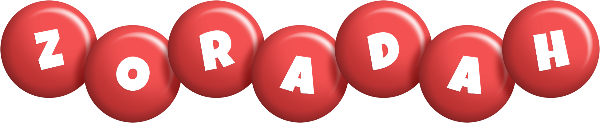 Zoradah candy-red logo
