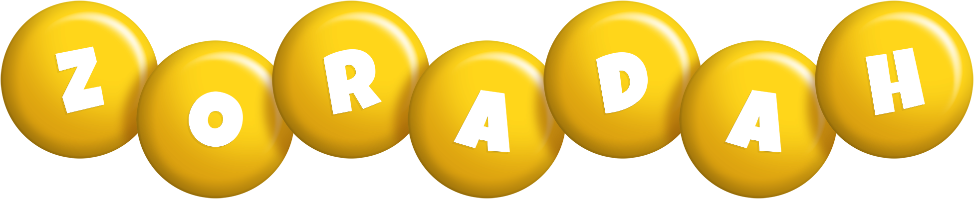 Zoradah candy-yellow logo