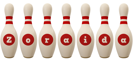 Zoraida bowling-pin logo