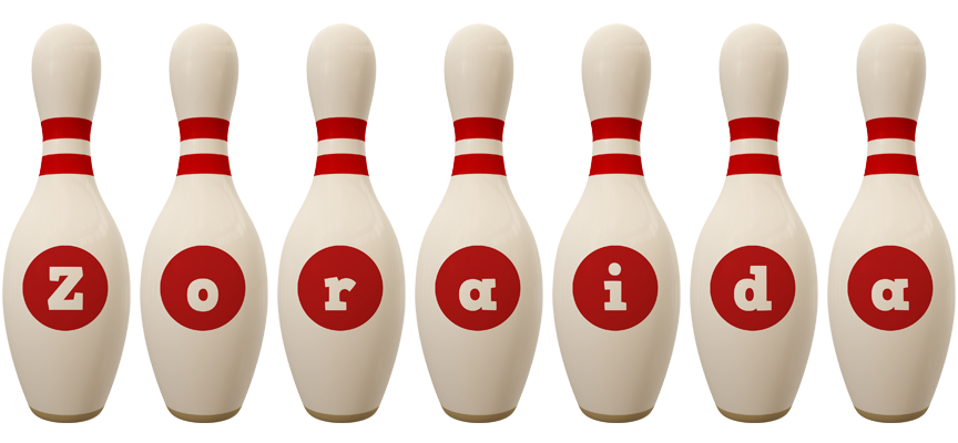 Zoraida bowling-pin logo