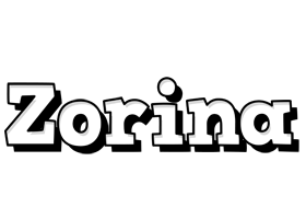 Zorina snowing logo