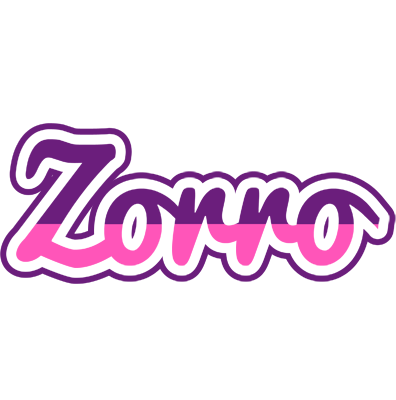 Zorro cheerful logo