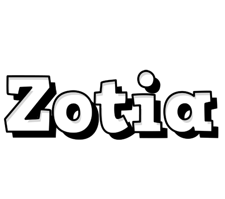 Zotia snowing logo