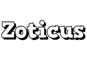 Zoticus snowing logo