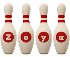 Zoya bowling-pin logo