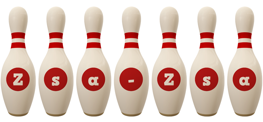 Zsa-Zsa bowling-pin logo