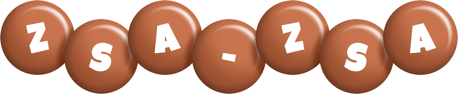 Zsa-Zsa candy-brown logo