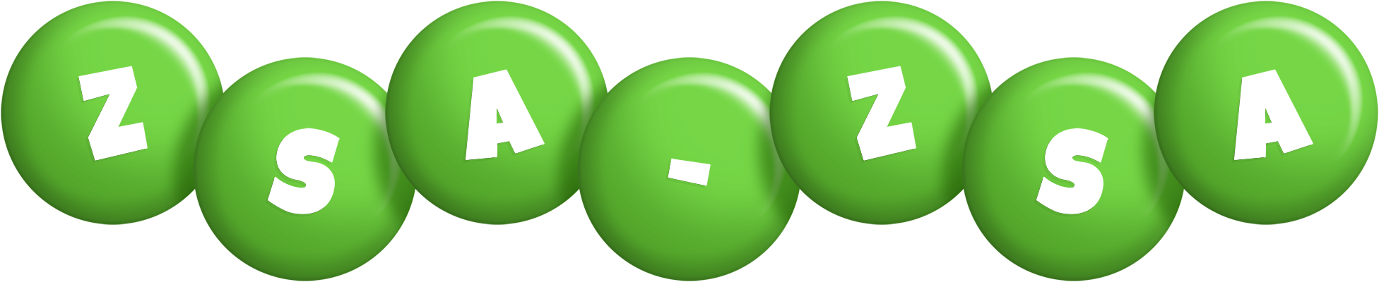 Zsa-Zsa candy-green logo