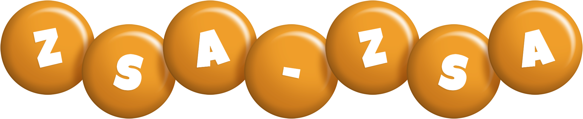 Zsa-Zsa candy-orange logo