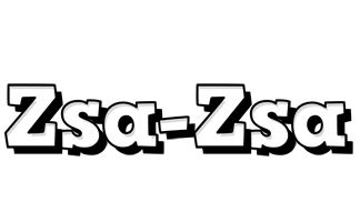 Zsa-Zsa snowing logo