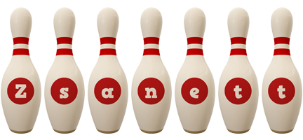 Zsanett bowling-pin logo