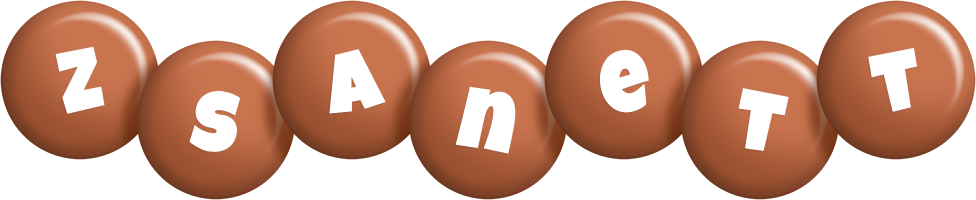 Zsanett candy-brown logo