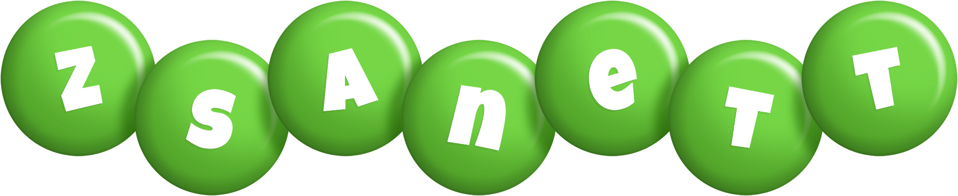 Zsanett candy-green logo