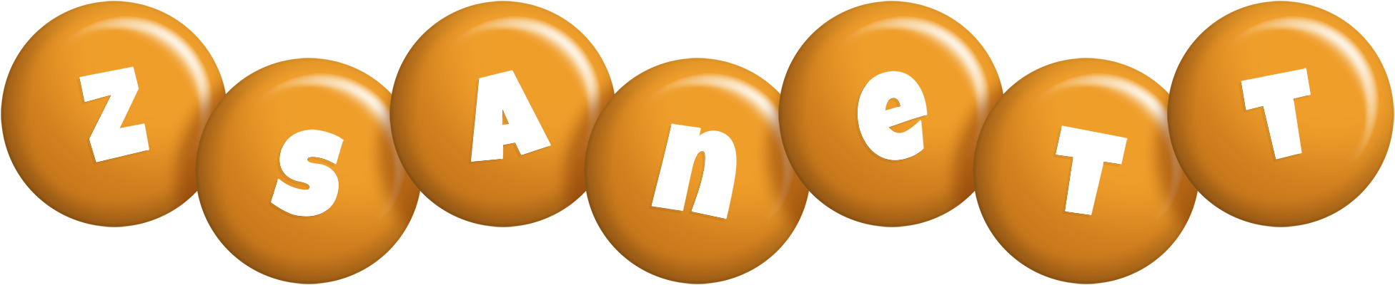 Zsanett candy-orange logo