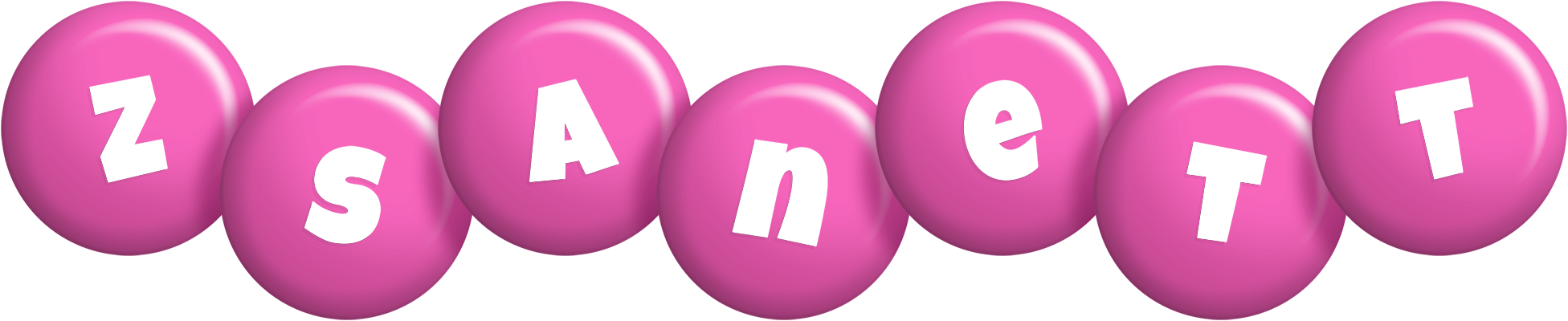 Zsanett candy-pink logo
