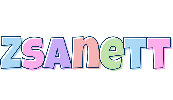 Zsanett pastel logo