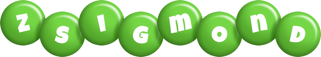 Zsigmond candy-green logo