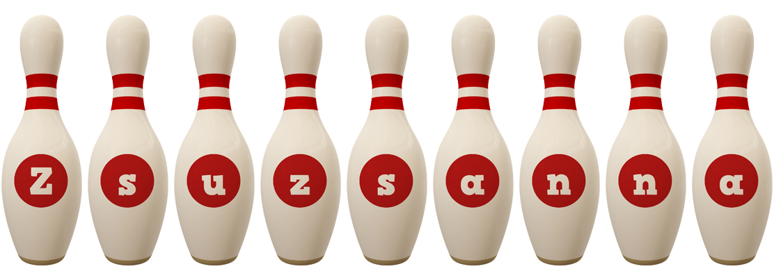 Zsuzsanna bowling-pin logo