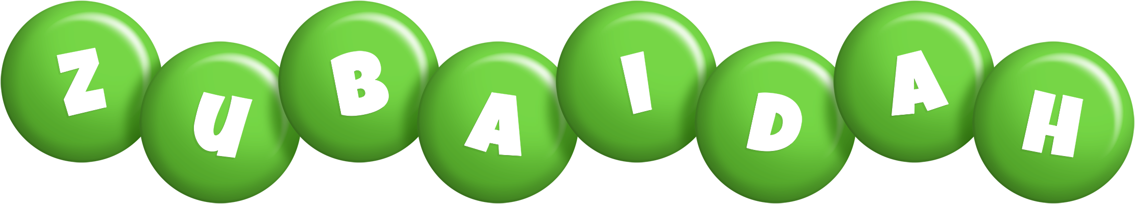 Zubaidah candy-green logo