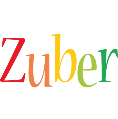 Zuber birthday logo