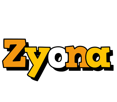 Zyona cartoon logo
