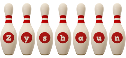 Zyshaun bowling-pin logo