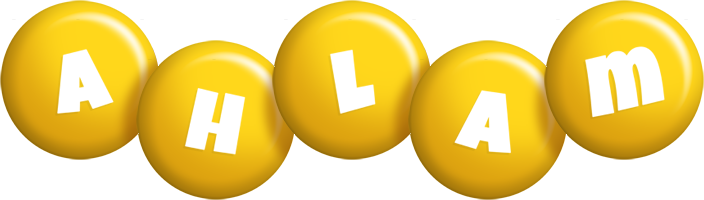 ahlam candy-yellow logo