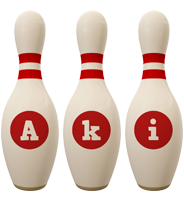 aki bowling-pin logo