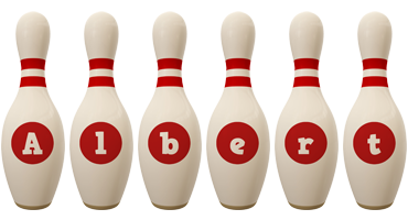 albert bowling-pin logo