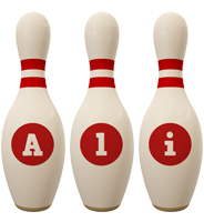 ali bowling-pin logo