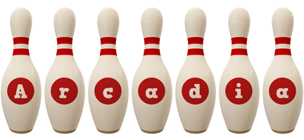 arcadia bowling-pin logo