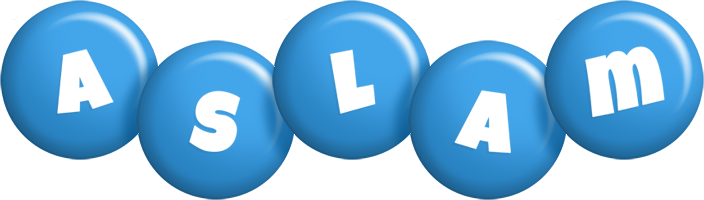aslam candy-blue logo