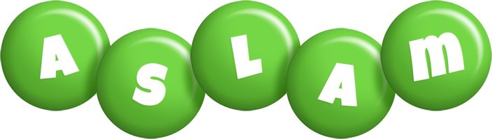 aslam candy-green logo