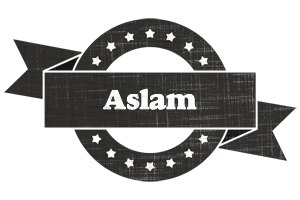 aslam grunge logo