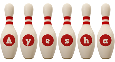 ayesha bowling-pin logo