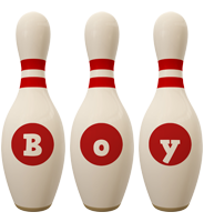 boy bowling-pin logo