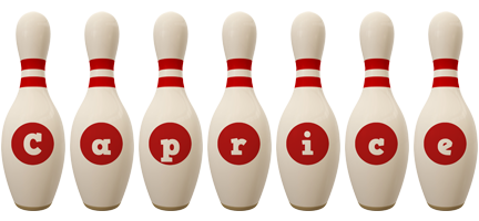 caprice bowling-pin logo