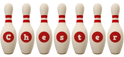 chester bowling-pin logo