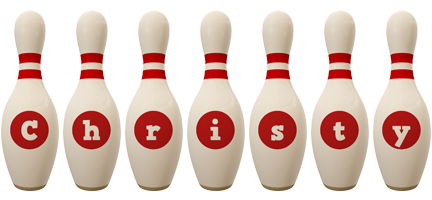 christy bowling-pin logo