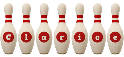 clarice bowling-pin logo