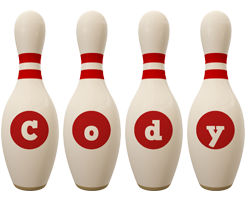 cody bowling-pin logo