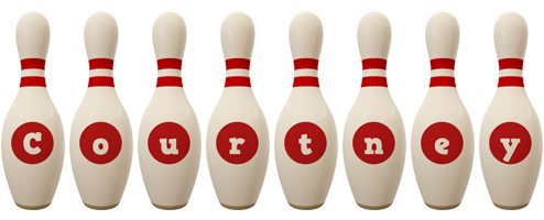 courtney bowling-pin logo