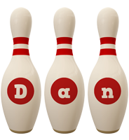 dan bowling-pin logo