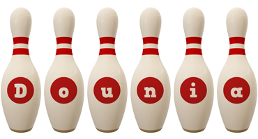 dounia bowling-pin logo